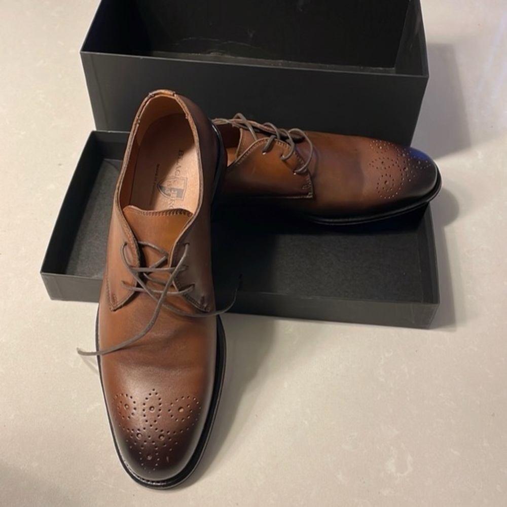 NWT Black Brown 1826 Oxford Shoes 10 1/2